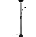 Trio Leuchten R42292132 SPOCK - Moderní stojací LED stmívatelná lampa v černé barvě, LED 19W + 5W, 3000K, 180cm (Obýváková stojací lampa se dvěma stmívači v černé barvě)