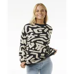 Svetr Rip Curl THE SEARCH JAQUARD CREW Black/White velikost L