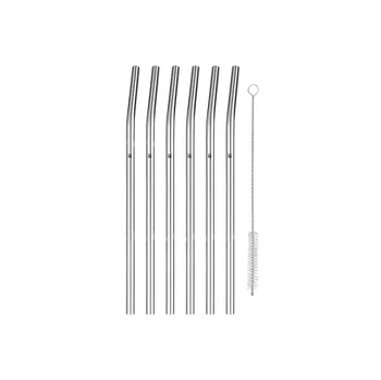 Nerezová brčka a čistící kartáček WMF Baric 24 cm 6 ks 06.0896.6040