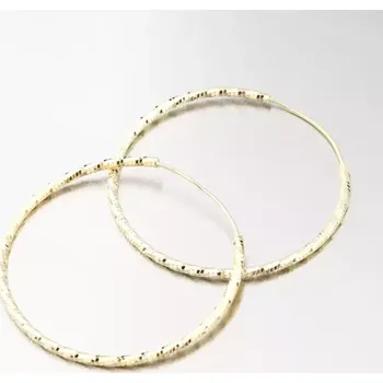 Náušnice Dámské náušnice stříbro 925 kruhy v barvě žlutého 40 mm PKL-2202