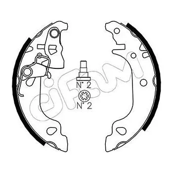 Brzdová čelist Sada brzdových čelistí CIFAM 153-079