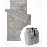 Povlečení OBLÁČKY PMF 025 SVĚTLE ŠEDÉ jednobarevné, mikroflanel, 140x200cm + 70x90cm