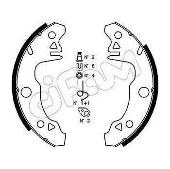 Brzdová čelist Sada brzdových čelistí CIFAM 153-341K
