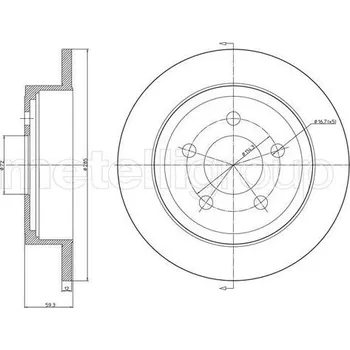 Brzdový kotouč Brzdový kotouč CIFAM 800-1017C
