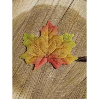umělá květina Umělý javorový list 8x7 cm stínovaný