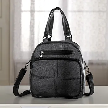 Kabelka 3Pagen Batoh 2 v 1 černá