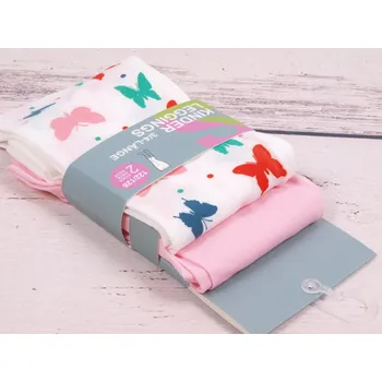 Dámské punčochy CNB BERLIN legíny silonky 3/4 SADA 2 KS sv. růžové + bílé s motýlky velikost oblečení - děti: 98/104