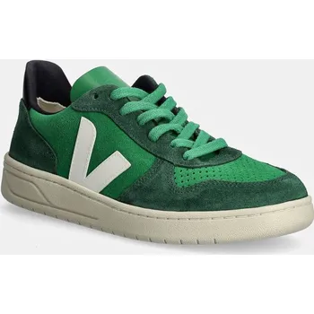 Pánské tenisky Kožené tenisky Veja V-10, 42, tyrkysová, 67X