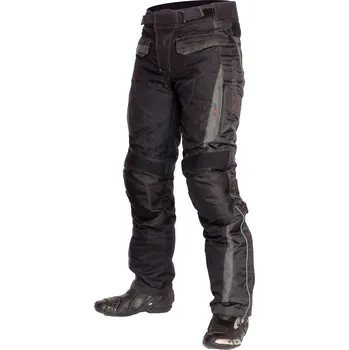 Moto kalhoty Pánské textilní motocyklové kalhoty Lookwell RIVAGE černo-šedé Velikost: L