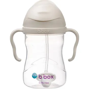 Kojenecká láhev b.box Hrneček s brčkem 240 ml béžový