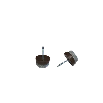 Kluzák s filcem, 19mm (tm. hnědý plast; sv. šedý filc)