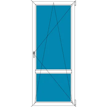 Aluplast Balkónové dveře 90x220 | otevírací a sklopné dělené | Ideal 8000 | Trojsklo BARVA PROFILU: Dekor - Dekor