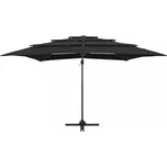 Zahradní slunečník polohovací látka / kov Dekorhome