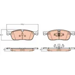 Sada brzdových destiček, kotoučová brzda TRW GDB2100