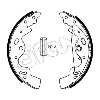 Auto-moto Sada brzdových čelistí CIFAM 153-370