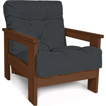 Křeslo Křeslo MEXICO 03 se sklopným opěradlem z masivu/grafitově šedé