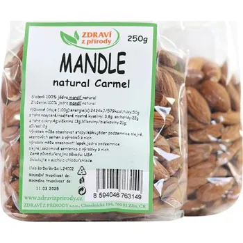 IPJ NATUR s.r.o. Mandle natural 250g ZP 2127