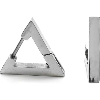 Náušnice Ocelové náušnice triangl Ewald - Stříbrná