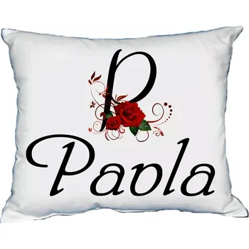 Dekorativní polštářek Polštář s dámským jménem PAVLA Červený (polštářek dámské jméno )