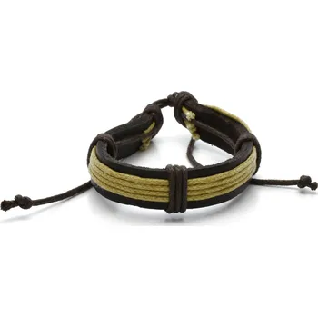 Náramek Náramek z kůže více barev Mulla - Hnědá