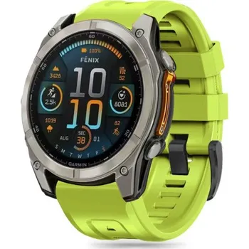 Řemínek na hodinky Tech-Protect | Tech-Protect Silicone reminek na Garmin Fenix 5x / 5x Plus / 6x / 6x Pro / 7x / 8 51mm, lime