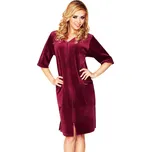 Wanmar Velurový župan se zipem vínový Velikost: XL