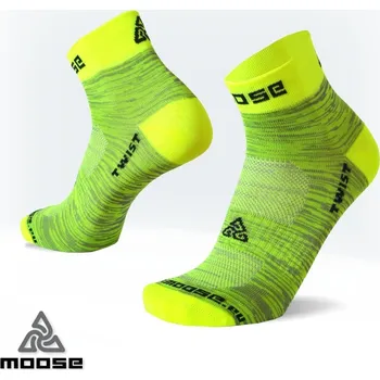 Pánské ponožky TWIST barevné funkční ponožky Moose žlutá XL