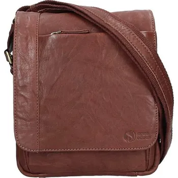 Pánská aktovka Pánská kožená taška přes rameno SendiDesign Timmy - tmavě hnědá