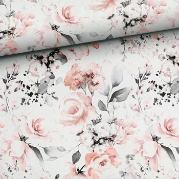 Úplet Jemné růže (E) (Hebké bavlněné úplety s elastanem )