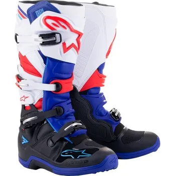 Moto obuv ALPINESTARS boty TECH 7 black/dark blue/red/white - 43