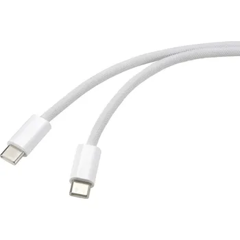 Mobilní telefon Renkforce USB kabel USB-C ® zástrčka, USB-C ® zástrčka 1.00 m bílá kroucené páry RF-6056882