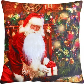 Polštář Vánoční polštář s 3D aplikací SANTA 40x40 cm Mybesthome Varianta: Povlak na polštář, 40x40 cm