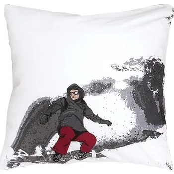 Polštář SCANquilt povlak KLASIK SOFT snowboard bílošedá 40 x 40 cm