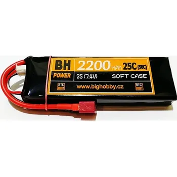 Li-pol baterie 2200 mAh 2S 25C (50C) BH Power