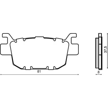 Brzda pro motocykl RMS Brzdové destičky 2570 RMS 225102570