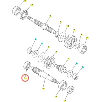 Auto-moto Yamaha Ložisko zadní řemenice 93306302YK00