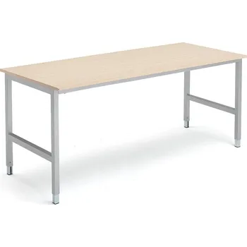 Dílenský stůl Pracovní stůl OPTION, 1800x800 mm, bříza, stříbrná