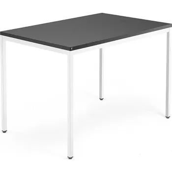 Psací stůl Psací stůl QBUS, 4 nohy, 1200x800 mm, bílý rám, černá