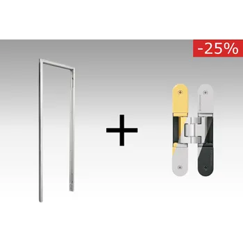 Zárubeň Balíček fáze 1: skrytá zárubeň 40/00 + 2x pant tectus 340 Průchozí výška: 2 100 mm, Orientace otevírání: Levá, Průchozí šířka: 900 mm