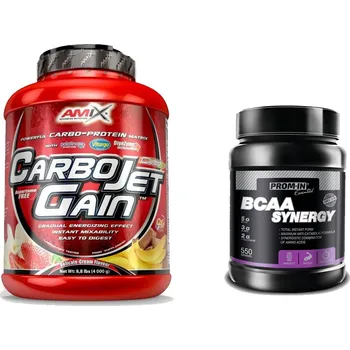 Aminokyselina Amix CarboJet Gain 4000g + Prom-IN BCAA Synergy 550g Příchuť: Vanilla