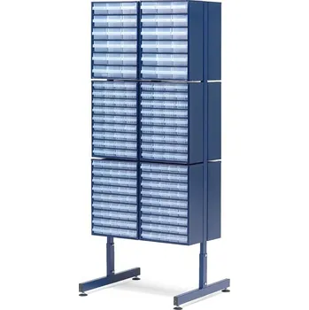 Skříňka na nářadí Oboustranný stojan s 12 skříňkami na součástky