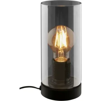 Lampička BRILONER Stolní světlo černé kouřové sklo 1xE27/max.10W 6015
