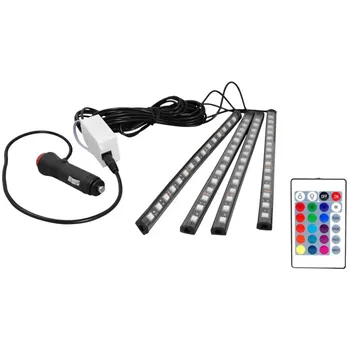 LED páska Vnitřní osvětlení automobilu 4xRGB 15LED pásek 12V D.O., IP54