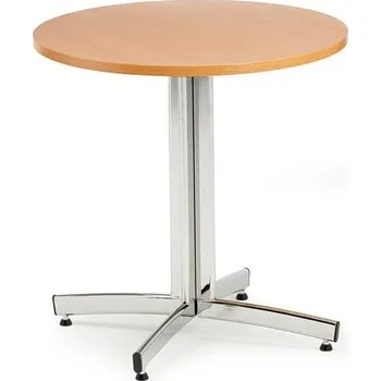 Jídelní stůl Kulatý stůl SANNA, Ø700x720 mm, chrom/buk