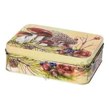 Dóza na potraviny IHR NOSY LITTLE HEDGEHOG plechová dóza na čokoládu 2636 ježek s houbami a jehličím