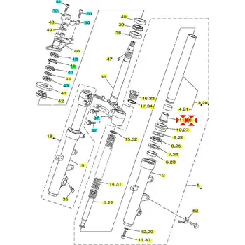 Yamaha Doraz prední vidlice Yamaha 4YR231730000