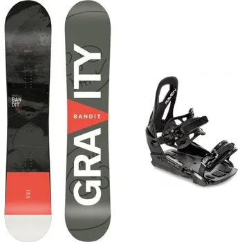 Snowboard Gravity Bandit pánský snowboard + Raven S230 Black vázání 162 cm + vázání S/M (EU 37-42) + DÁREK + Doprava ZDARMA