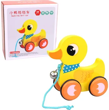 autíčko Dřevěné tahadlo, kačena, 14,5 cm