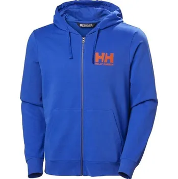 Pánská mikina Pánská mikina Helly Hansen HH LOGO FULL ZIP HOODIE 2XL Modrá, Oranžová