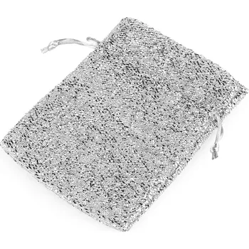 Dárkový pytlík 13x18 cm exkluzivní, barva 1 stříbrná